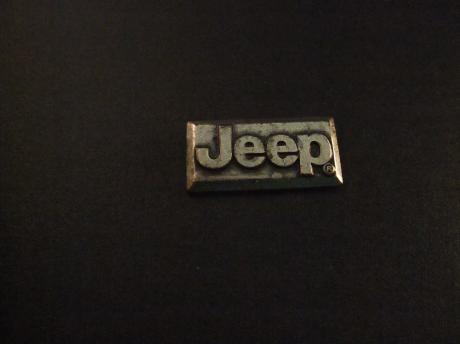 Jeep terreinwagen zilverkleurig logo